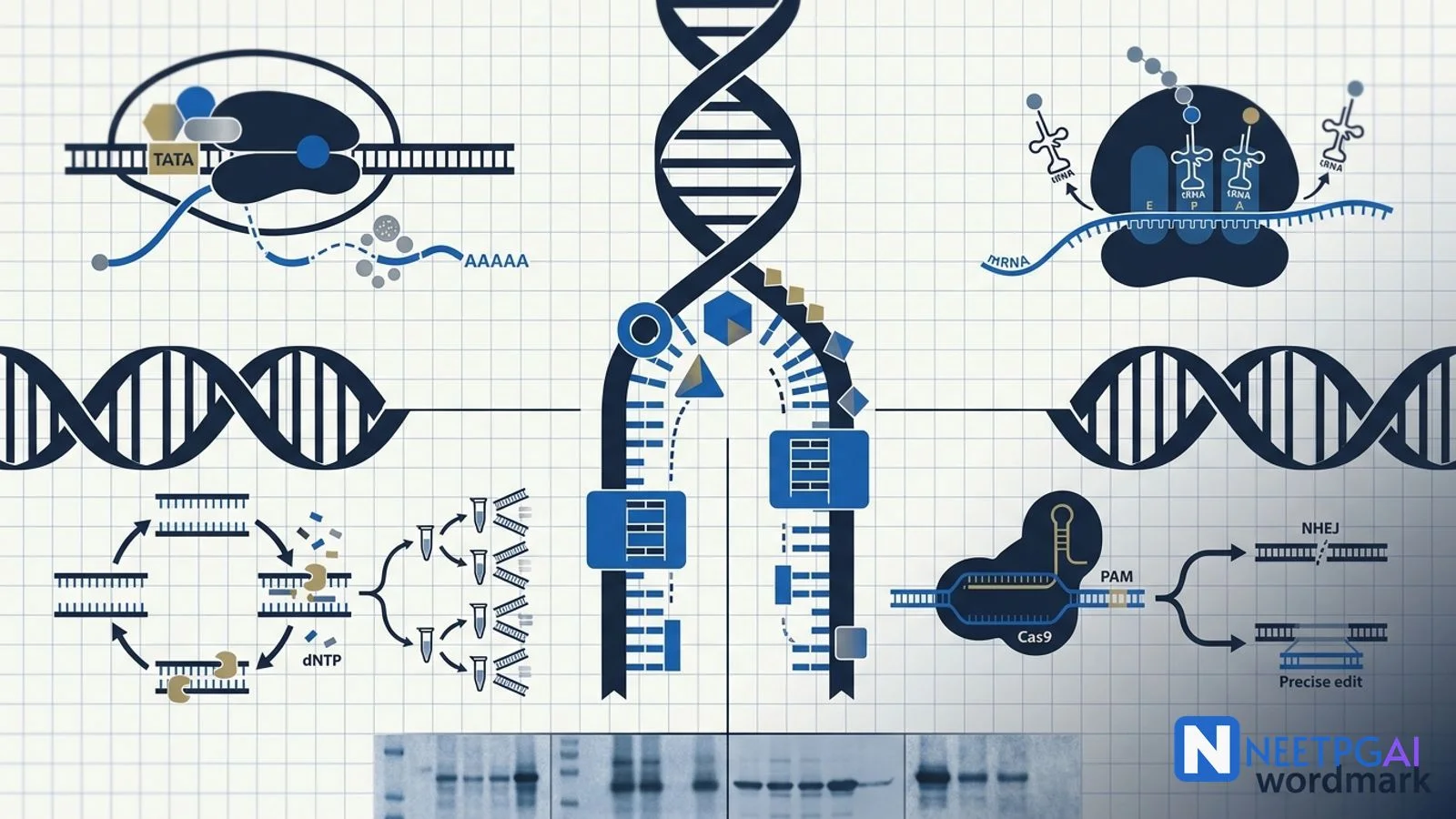 Molecular Biology — DNA Replication, PCR & CRISPR NEET PG 2026