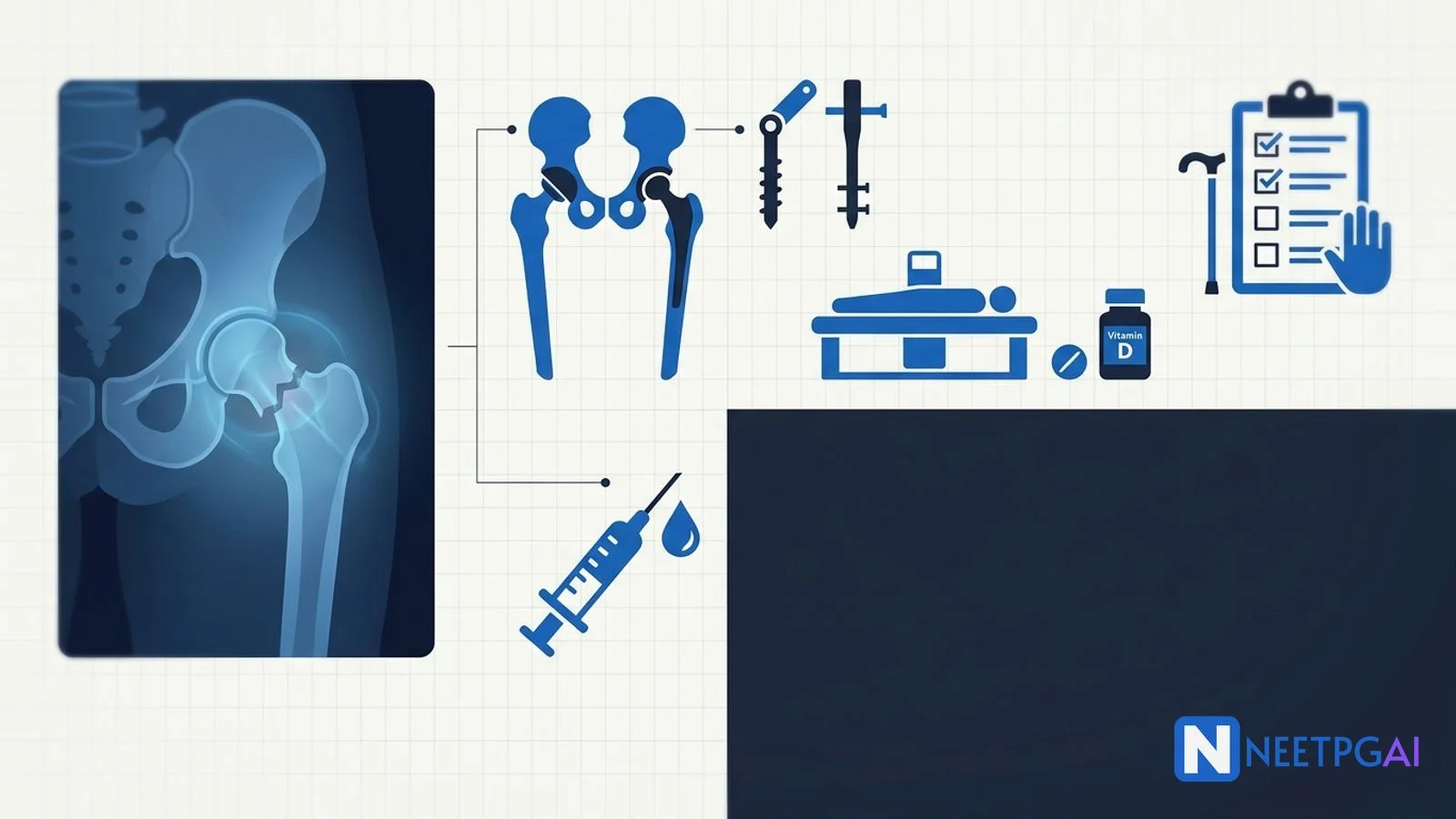 Clinical Case: 78-Year-Old with Displaced Neck of Femur Fracture — Hip Fracture for NEET PG