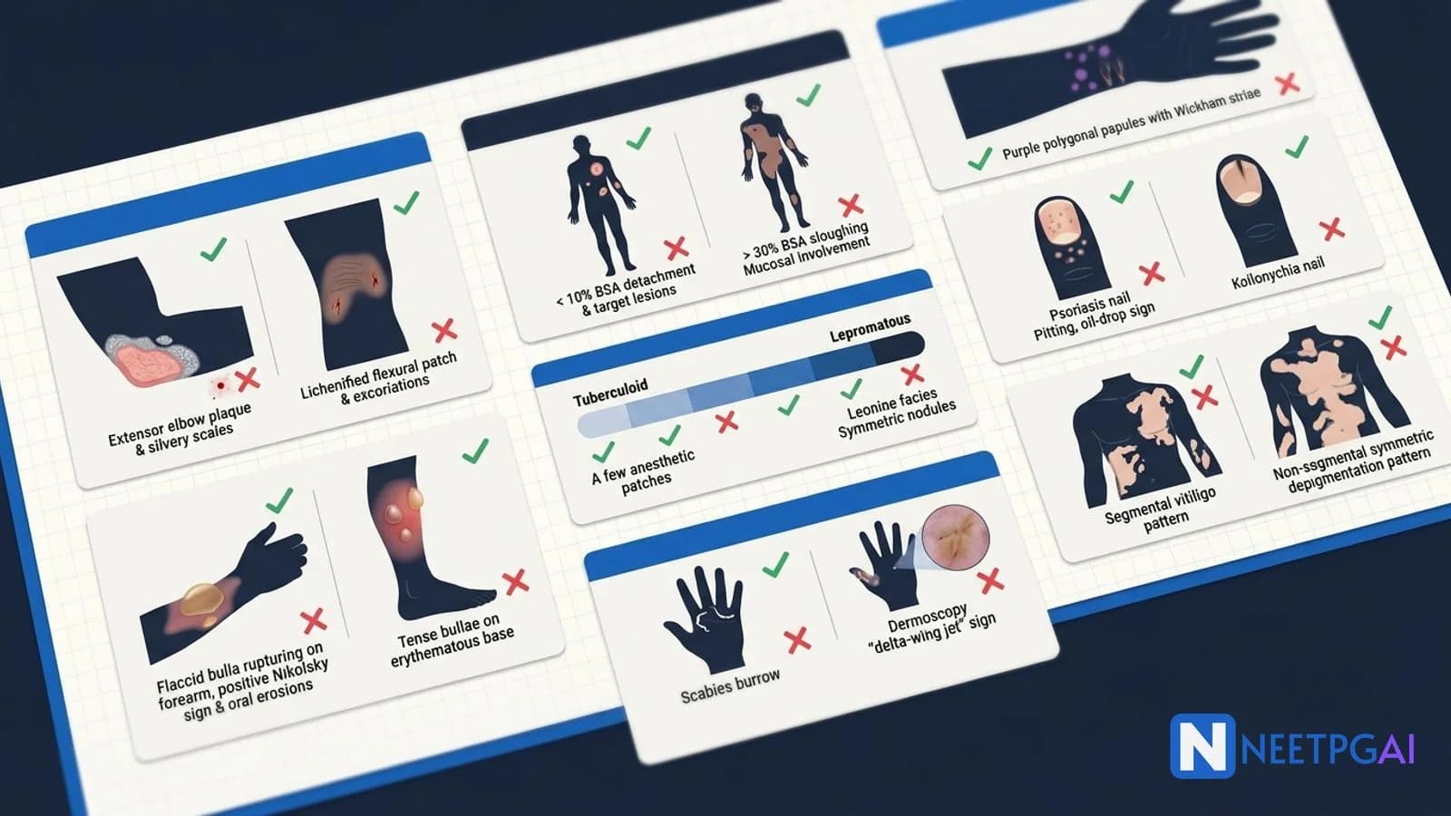 14 Common Mistakes in Dermatology for NEET PG — And How to Avoid Them