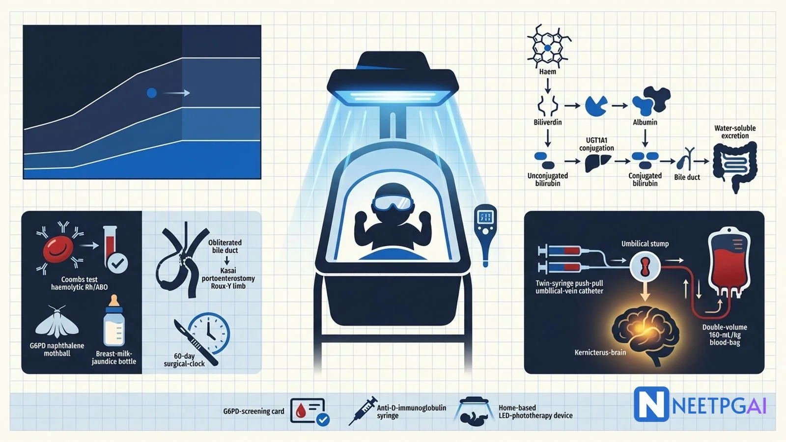 Neonatal Jaundice — Bhutani, Phototherapy, Kernicterus NEET PG 2026