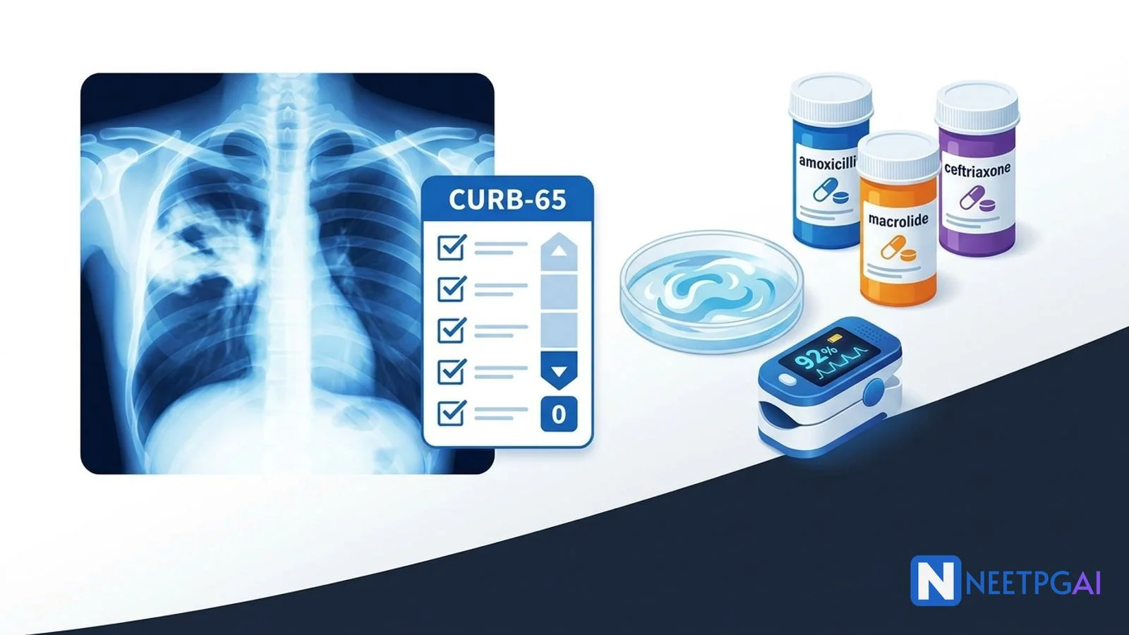 Pneumonia Diagnosis & Management for NEET PG — Complete Guide 2026